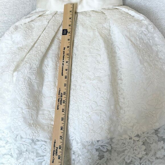 Legends by Romona Keveza 100% Silk Lace Overlay Strapless Wedding Gown Short Kne - Picture 16 of 16